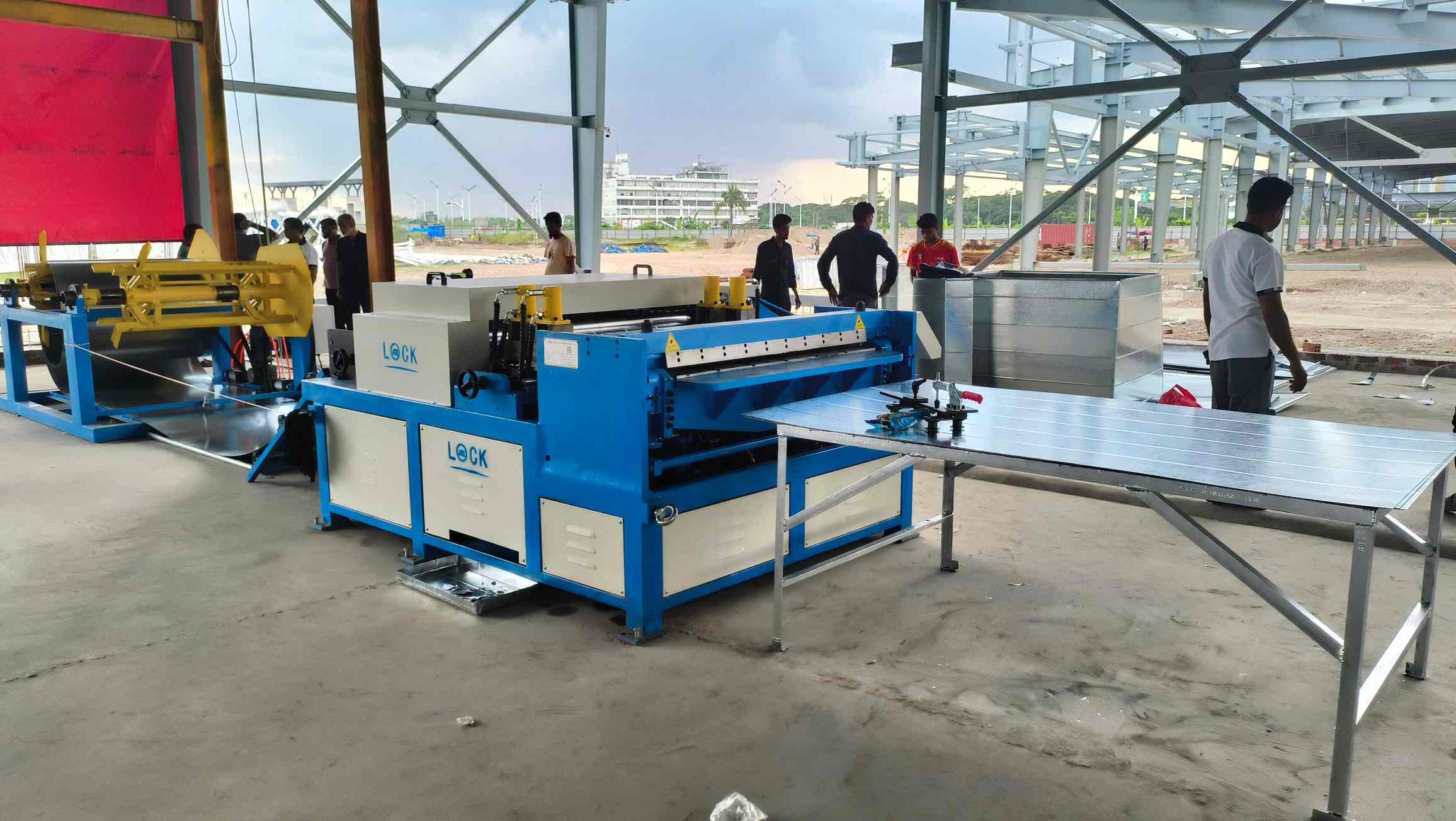 LOCK duct production line at the customer site