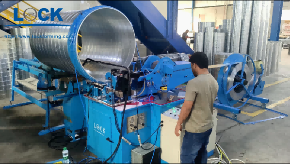 The spiral Duct machine commissioning site at the customer's factory